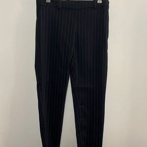 H&M Pencil Pants Women's Size 8 Regular Waist Ankle Length Stretch Pinstripe NWT